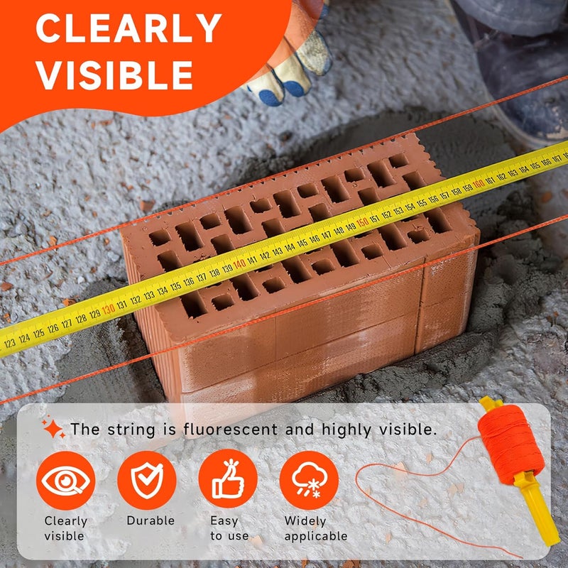 Philbinden 2 Pack Mason Line with Handle,540ft #18 Braided Nylon Mason Line for Gardening, Masonry Tools, Surveying, Kite Twine String or DIY Project - Image 4